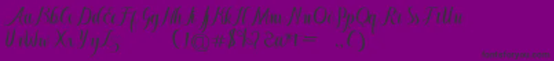 Cintella free-Schriftart – Schwarze Schriften auf violettem Hintergrund