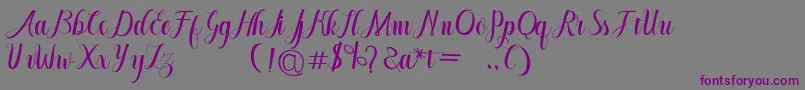 Шрифт Cintella free – фиолетовые шрифты на сером фоне