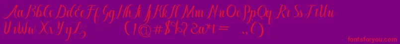 Cintella free Font – Red Fonts on Purple Background