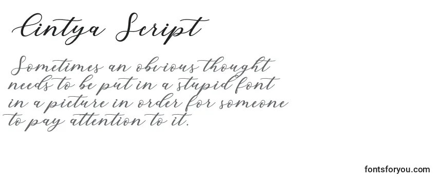 Обзор шрифта Cintya Script