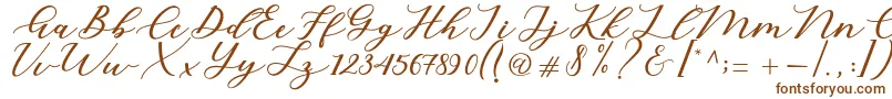 Cintya Script-fontti – ruskeat fontit