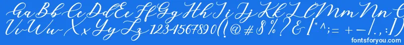 fuente Cintya Script – Fuentes Blancas Sobre Fondo Azul