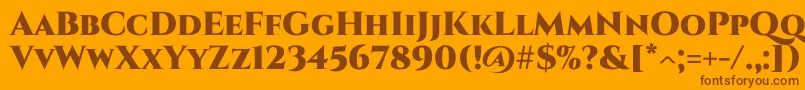 Cinzel Black Font – Brown Fonts on Orange Background