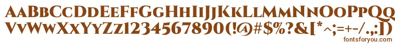 Cinzel Black-fontti – ruskeat fontit valkoisella taustalla