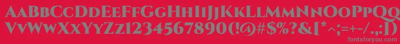Cinzel Black Font – Gray Fonts on Red Background