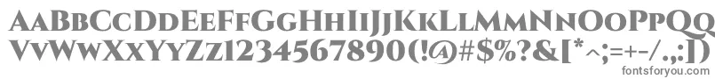 フォントCinzel Black – 白い背景に灰色の文字