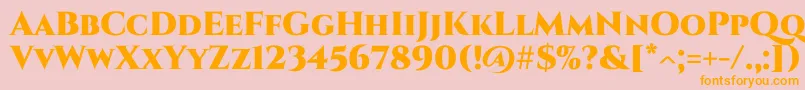 Cinzel Black Font – Orange Fonts on Pink Background