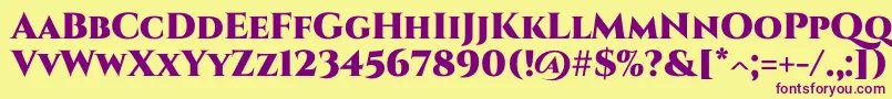 Cinzel Black Font – Purple Fonts on Yellow Background