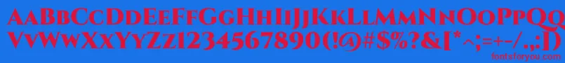 Cinzel Black Font – Red Fonts on Blue Background
