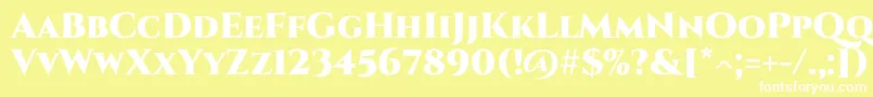 Cinzel Black Font – White Fonts on Yellow Background