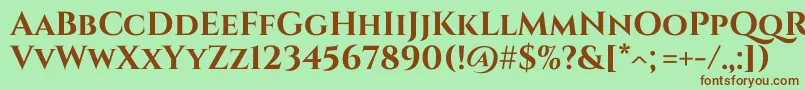 Cinzel Bold Font – Brown Fonts on Green Background