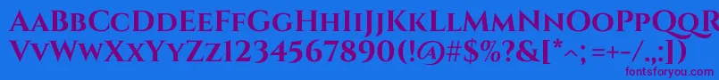 Cinzel Bold Font – Purple Fonts on Blue Background