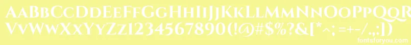 Cinzel Bold Font – White Fonts on Yellow Background