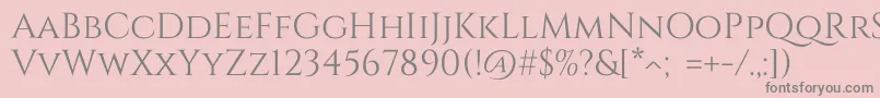 Cinzel Regular Font – Gray Fonts on Pink Background