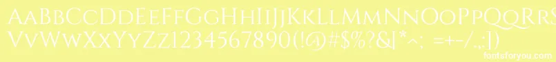 Cinzel Regular Font – White Fonts on Yellow Background