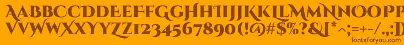 CinzelDecorative Black Font – Brown Fonts on Orange Background