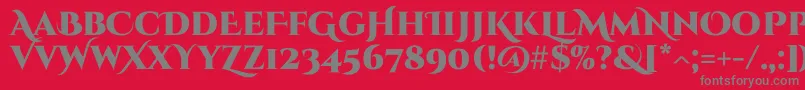 Шрифт CinzelDecorative Black – серые шрифты на красном фоне
