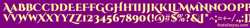 CinzelDecorative Black Font – Yellow Fonts on Purple Background