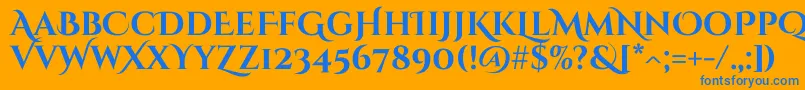 CinzelDecorative Bold Font – Blue Fonts on Orange Background