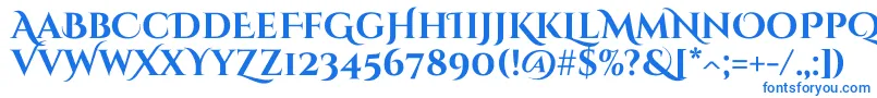 Czcionka CinzelDecorative Bold – niebieskie czcionki