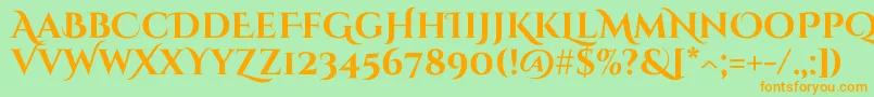 CinzelDecorative Bold Font – Orange Fonts on Green Background