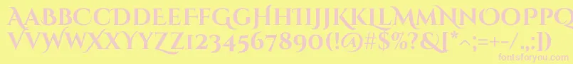 CinzelDecorative Bold Font – Pink Fonts on Yellow Background