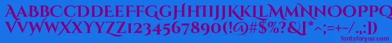 CinzelDecorative Bold Font – Purple Fonts on Blue Background