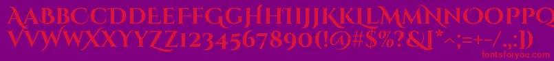 CinzelDecorative Bold Font – Red Fonts on Purple Background