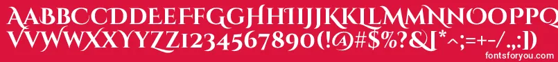 Шрифт CinzelDecorative Bold – белые шрифты на красном фоне