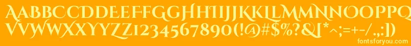 CinzelDecorative Bold Font – Yellow Fonts on Orange Background