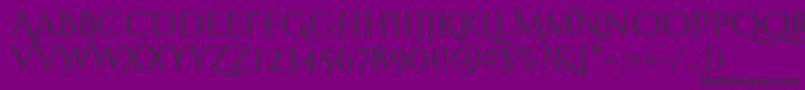 CinzelDecorative Regular-Schriftart – Schwarze Schriften auf violettem Hintergrund