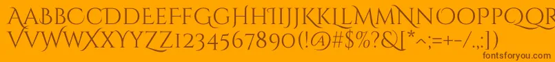 CinzelDecorative Regular Font – Brown Fonts on Orange Background