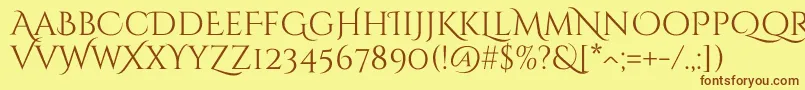 CinzelDecorative Regular Font – Brown Fonts on Yellow Background