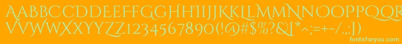 CinzelDecorative Regular Font – Green Fonts on Orange Background