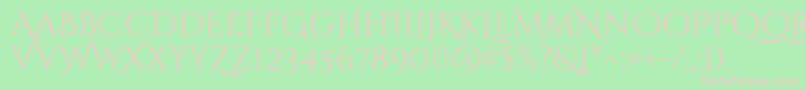 CinzelDecorative Regular Font – Pink Fonts on Green Background