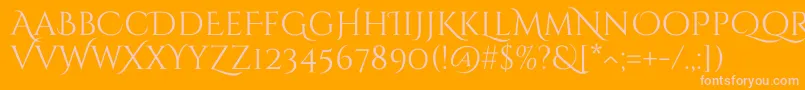 CinzelDecorative Regular Font – Pink Fonts on Orange Background