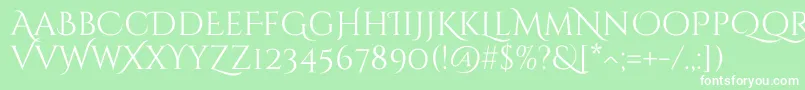 CinzelDecorative Regular Font – White Fonts on Green Background
