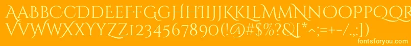 CinzelDecorative Regular Font – Yellow Fonts on Orange Background