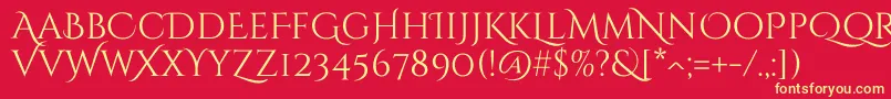 CinzelDecorative Regular Font – Yellow Fonts on Red Background