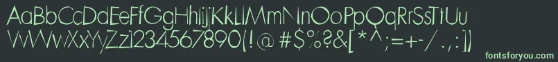 Czcionka Chaossanslight – zielone czcionki na czarnym tle