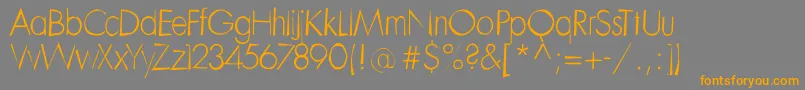 Chaossanslight Font – Orange Fonts on Gray Background