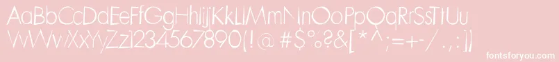 Chaossanslight Font – White Fonts on Pink Background