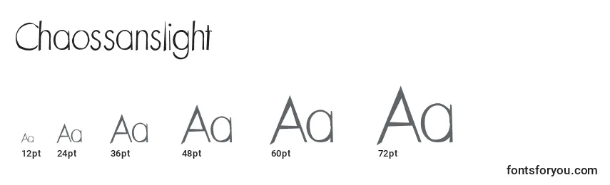 Chaossanslight Font Sizes
