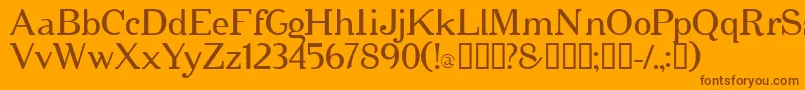 フォントcipher   – オレンジの背景に茶色のフォント