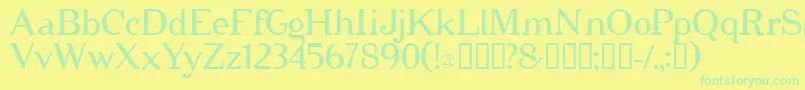 cipher   Font – Green Fonts on Yellow Background
