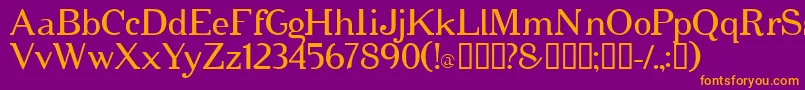 フォントcipher   – 紫色の背景にオレンジのフォント