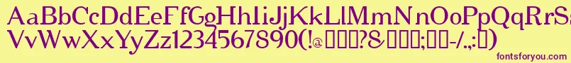 cipher   Font – Purple Fonts on Yellow Background