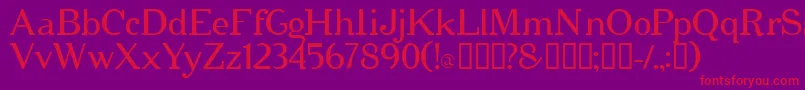 フォントcipher   – 紫の背景に赤い文字