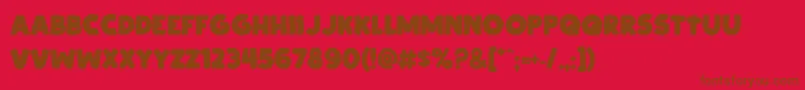 Cipitillo-Schriftart – Braune Schriften auf rotem Hintergrund