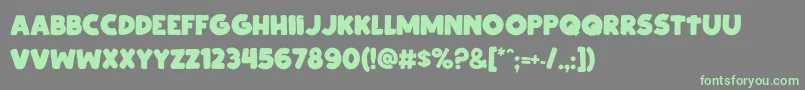 Cipitillo-Schriftart – Grüne Schriften auf grauem Hintergrund